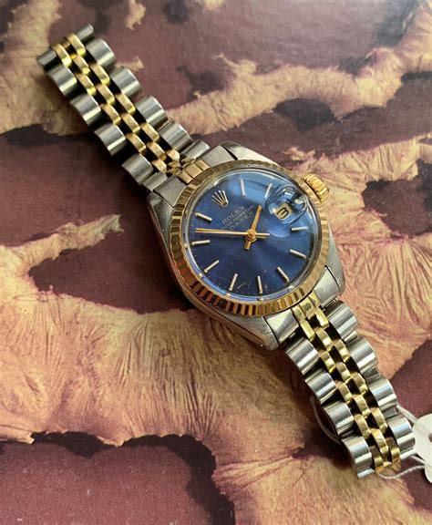 women's blue rolex watch|Rolex vintage blue dial.